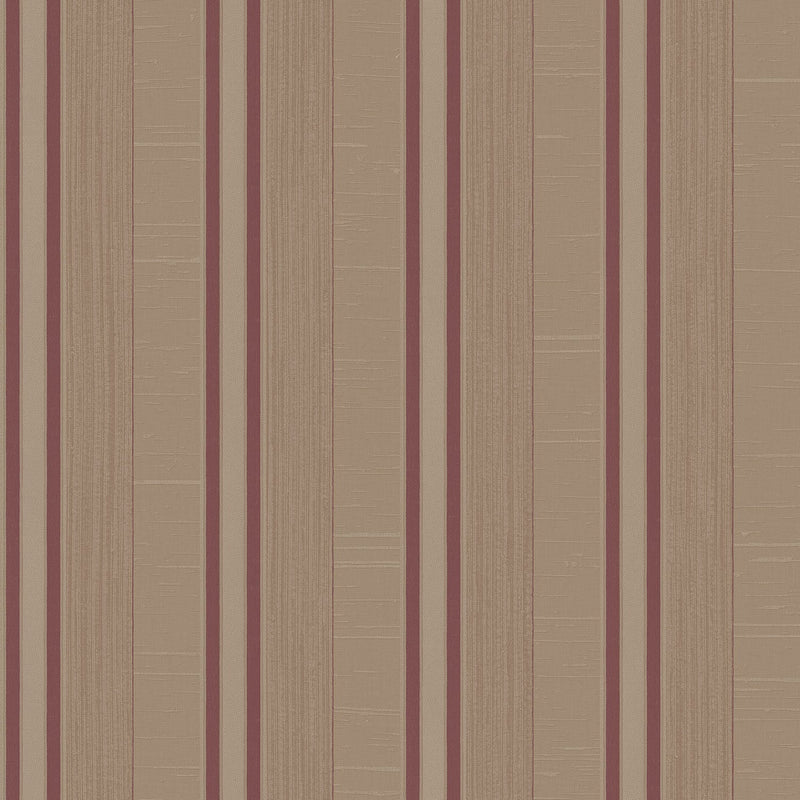 media image for Striped Tan/Maroon Wallpaper from the Palazzo Collection by Galerie Wallcoverings 281