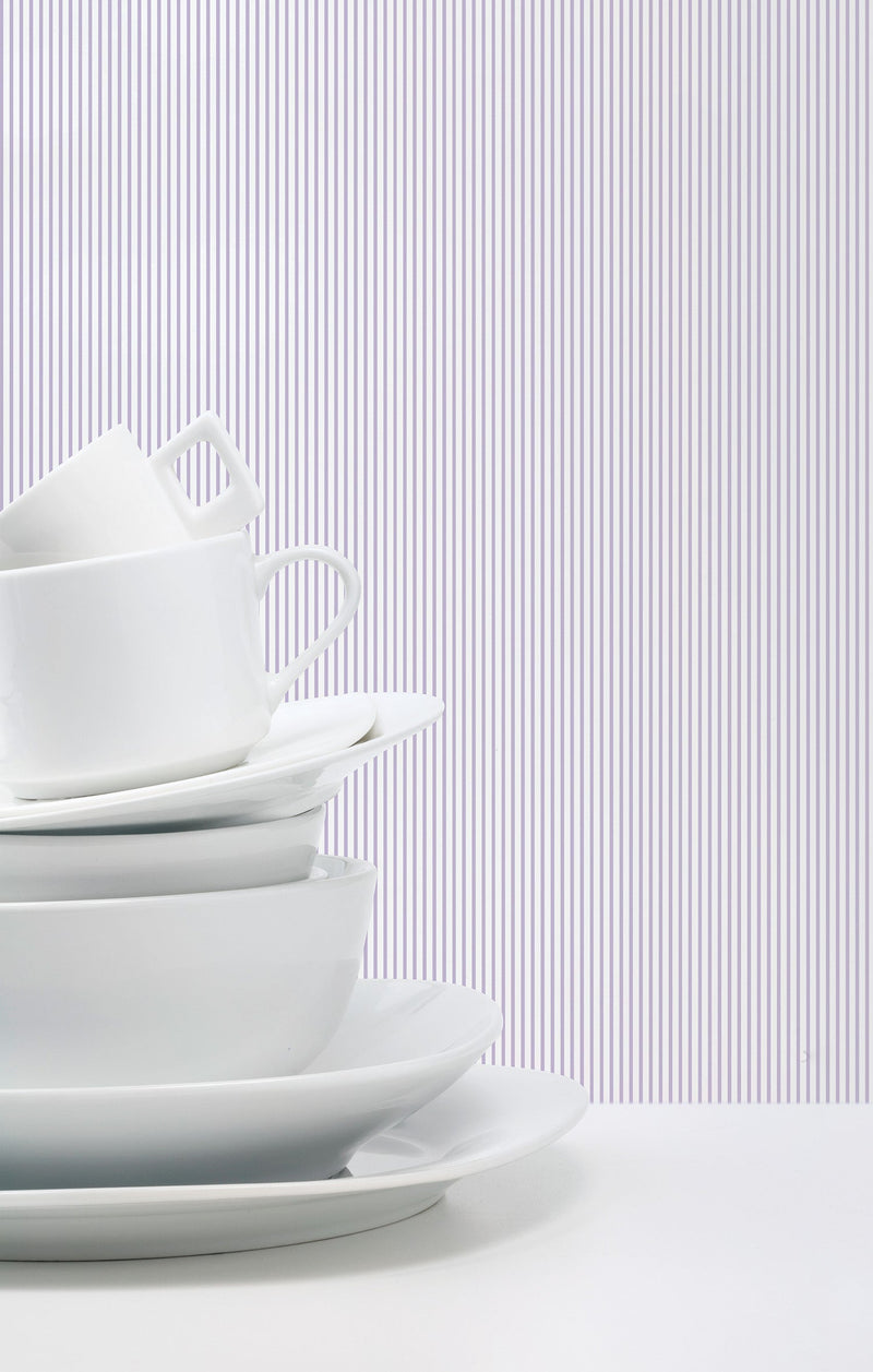 media image for Thin Stripe Lilac Wallpaper from the Miniatures 2 Collection by Galerie Wallcoverings 28