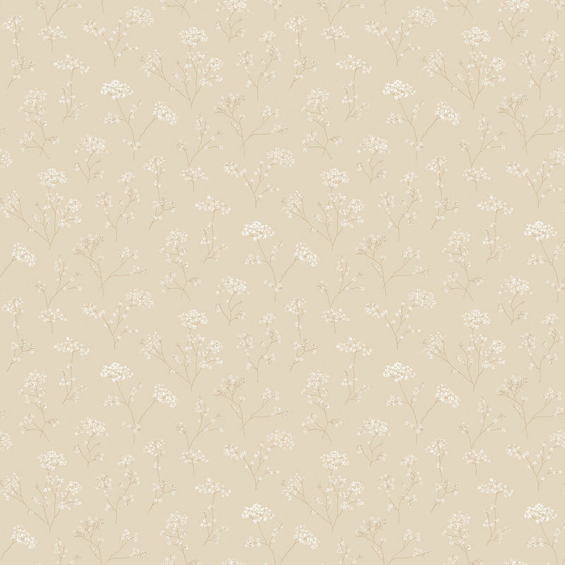 media image for Flowers Beige Wallpaper from the Miniatures 2 Collection by Galerie Wallcoverings 281