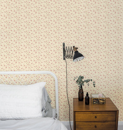 product image for Floral Red Wallpaper from the Miniatures 2 Collection by Galerie Wallcoverings 99