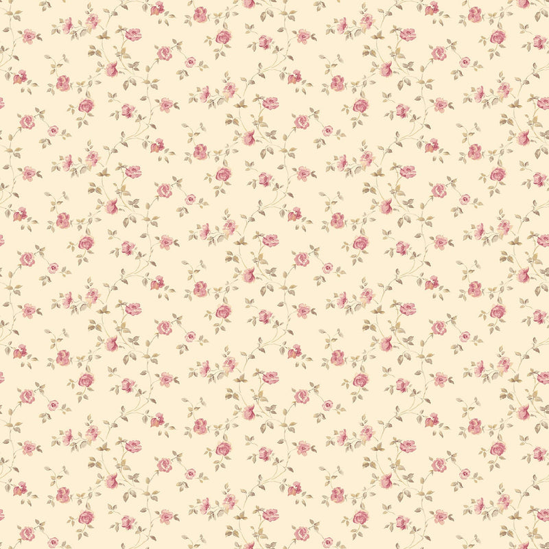 media image for Floral Red Wallpaper from the Miniatures 2 Collection by Galerie Wallcoverings 224
