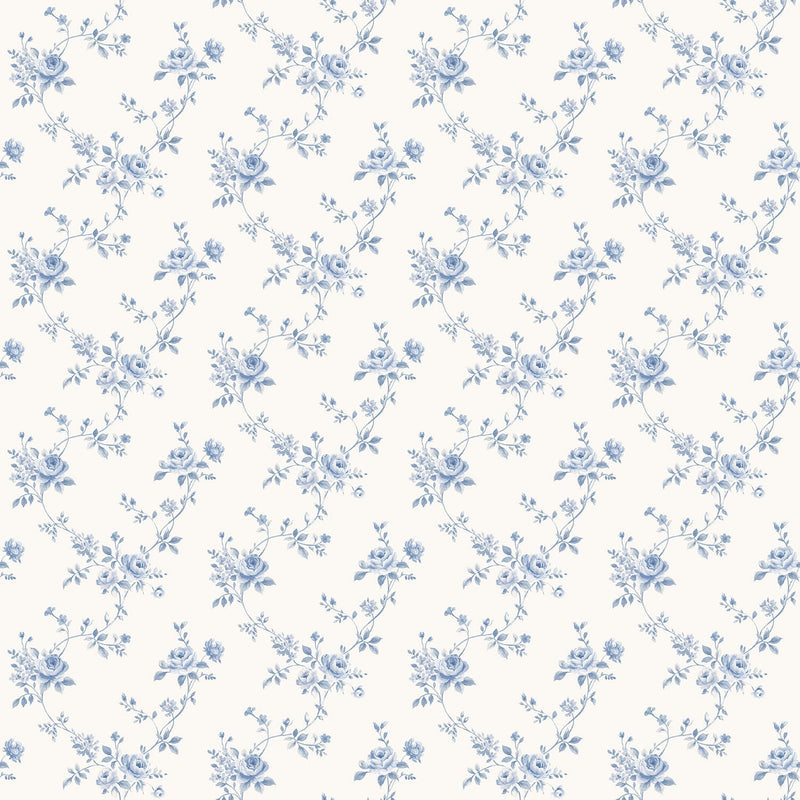 media image for Floral Trail Blue Wallpaper from the Miniatures 2 Collection by Galerie Wallcoverings 264