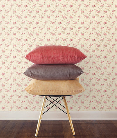 product image for Floral Trail Green/Red Wallpaper from the Miniatures 2 Collection by Galerie Wallcoverings 65