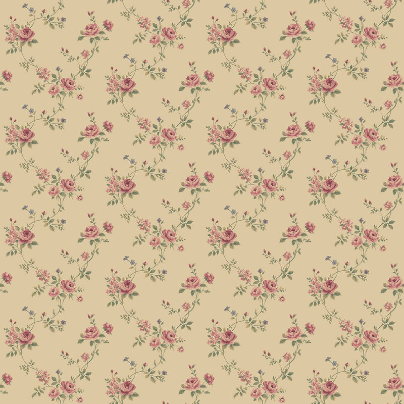 media image for sample floral trail red green wallpaper from the miniatures 2 collection by galerie wallcoverings 1 258