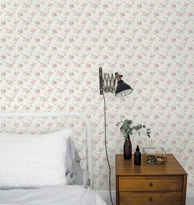 product image for Floral Trail Pink Multi Wallpaper from the Miniatures 2 Collection by Galerie Wallcoverings 7