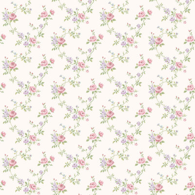 product image for Floral Trail Pink Multi Wallpaper from the Miniatures 2 Collection by Galerie Wallcoverings 47