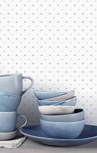 product image for Tiny Motif Blue Wallpaper from the Miniatures 2 Collection by Galerie Wallcoverings 41