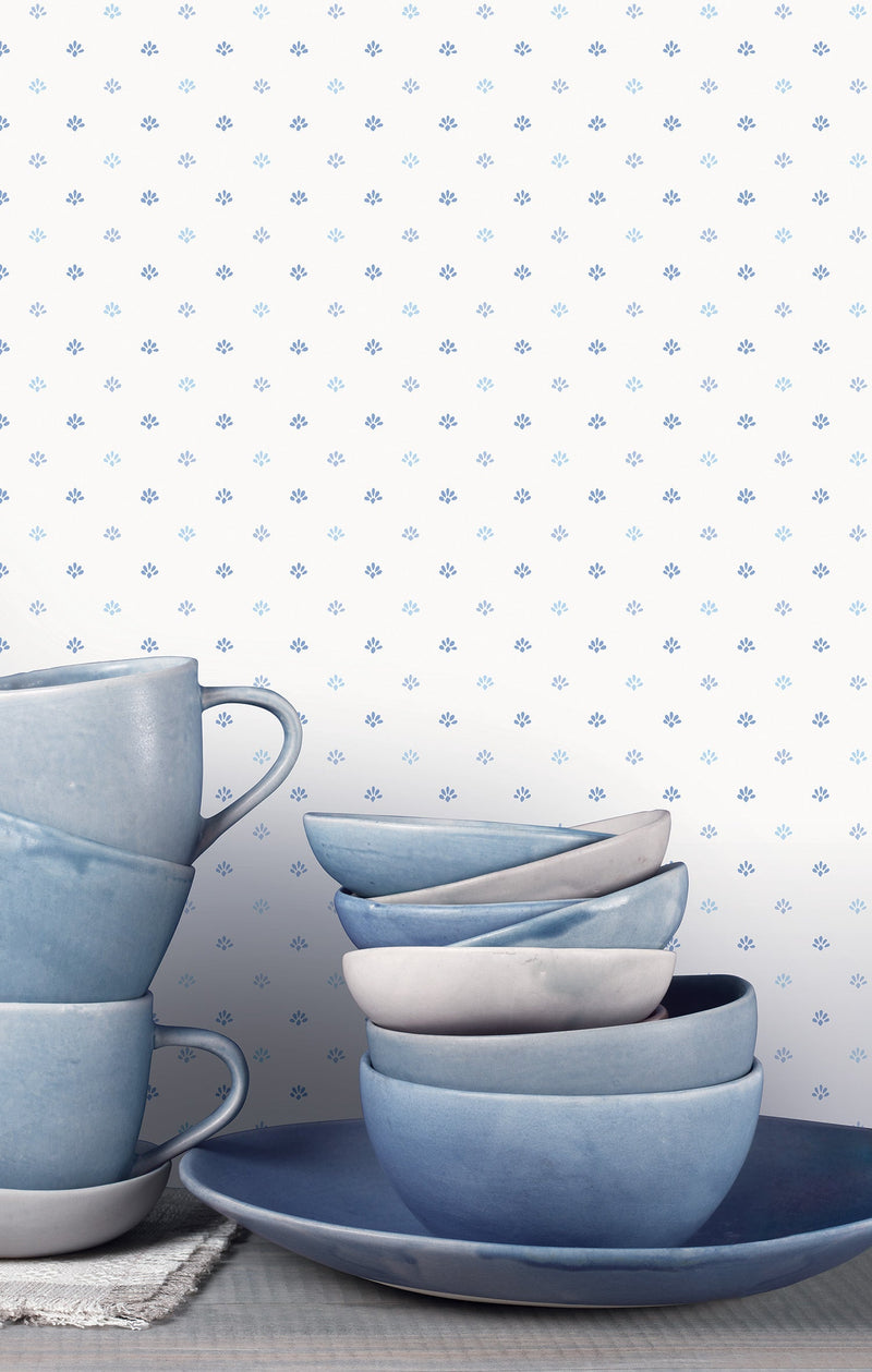 media image for Tiny Motif Blue Wallpaper from the Miniatures 2 Collection by Galerie Wallcoverings 258