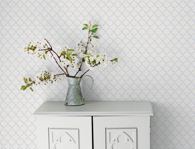 product image for Trellis Blue Wallpaper from the Miniatures 2 Collection by Galerie Wallcoverings 79