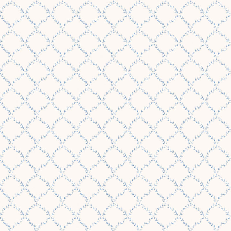 media image for Trellis Blue Wallpaper from the Miniatures 2 Collection by Galerie Wallcoverings 251