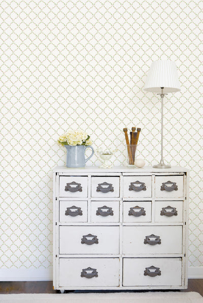 product image for Trellis Red/Green Wallpaper from the Miniatures 2 Collection by Galerie Wallcovering 70