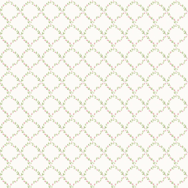 media image for Trellis Red/Green Wallpaper from the Miniatures 2 Collection by Galerie Wallcovering 254