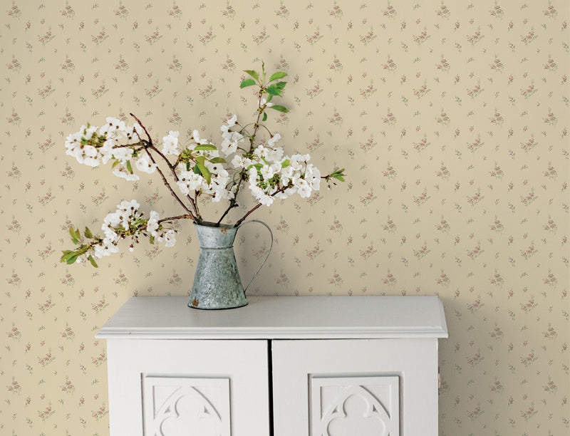 media image for Tiny Roses Pink Wallpaper from the Miniatures 2 Collection by Galerie Wallcoverings 293