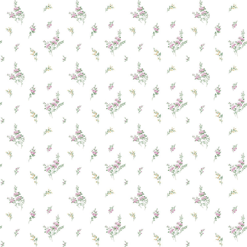 media image for Tiny Roses Pink Multi Wallpaper from the Miniatures 2 Collection by Galerie Wallcoverings 243