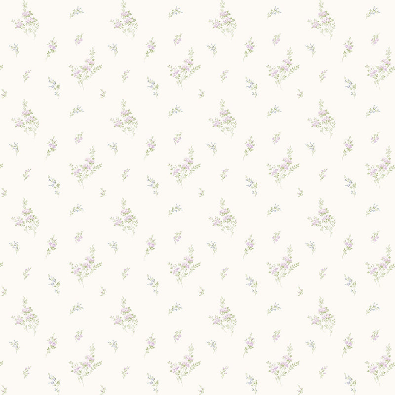 media image for Tiny Roses Lilac/Green Wallpaper from the Miniatures 2 Collection by Galerie Wallcoverings 230