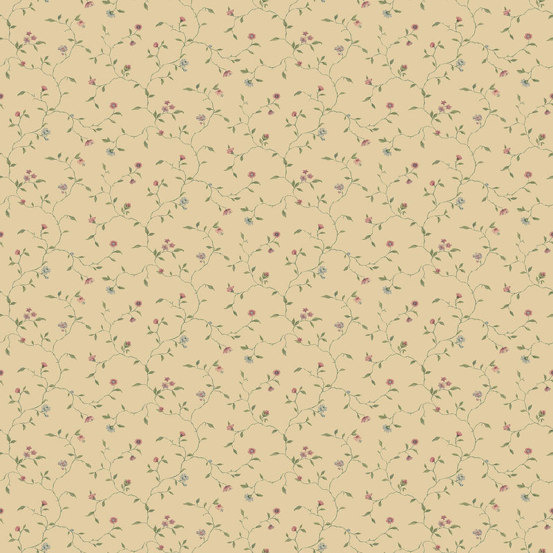 media image for Floral Vines Blue Multi Wallpaper from the Miniatures 2 Collection by Galerie Wallcoverings 232