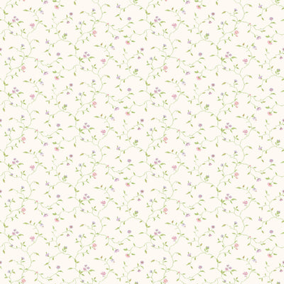product image of sample floral vines pink lilac wallpaper from the miniatures 2 collection by galerie wallcoverings 1 525