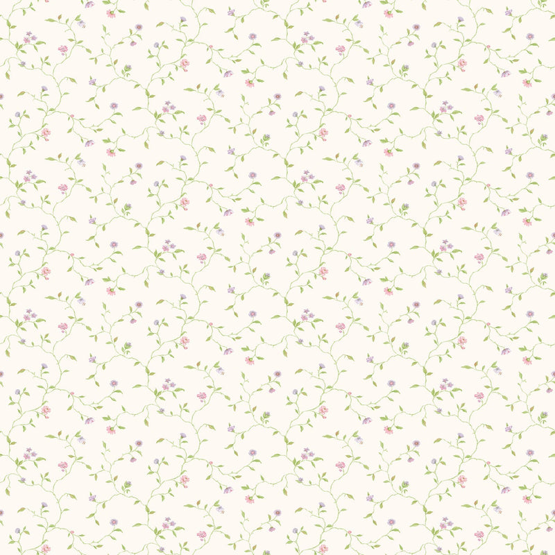 media image for sample floral vines pink lilac wallpaper from the miniatures 2 collection by galerie wallcoverings 1 253