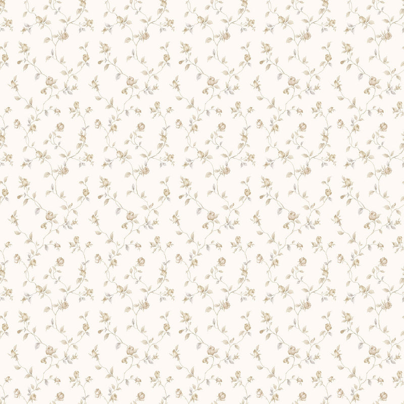 media image for Trellis Vines Beige/White Wallpaper from the Miniatures 2 Collection by Galerie Wallcoverings 248