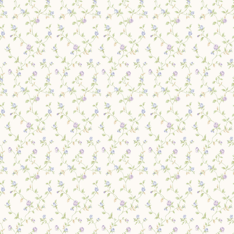 media image for Trellis Vines Blue/Lilac Wallpaper from the Miniatures 2 Collection by Galerie Wallcoverings 263