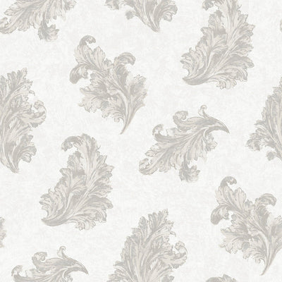 product image of Acanthus Wallpaper in Silver Grey 516