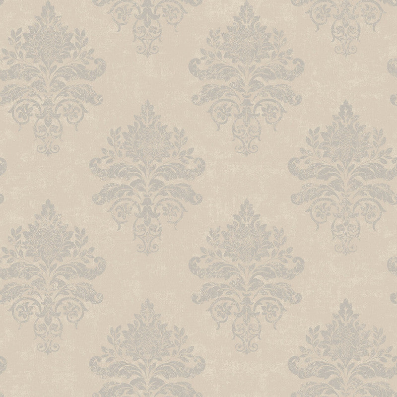 media image for Medallion Damask Wallpaper in Beige 266