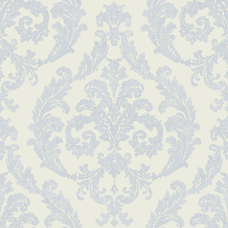 media image for Silk Damask Wallpaper in Blue 259