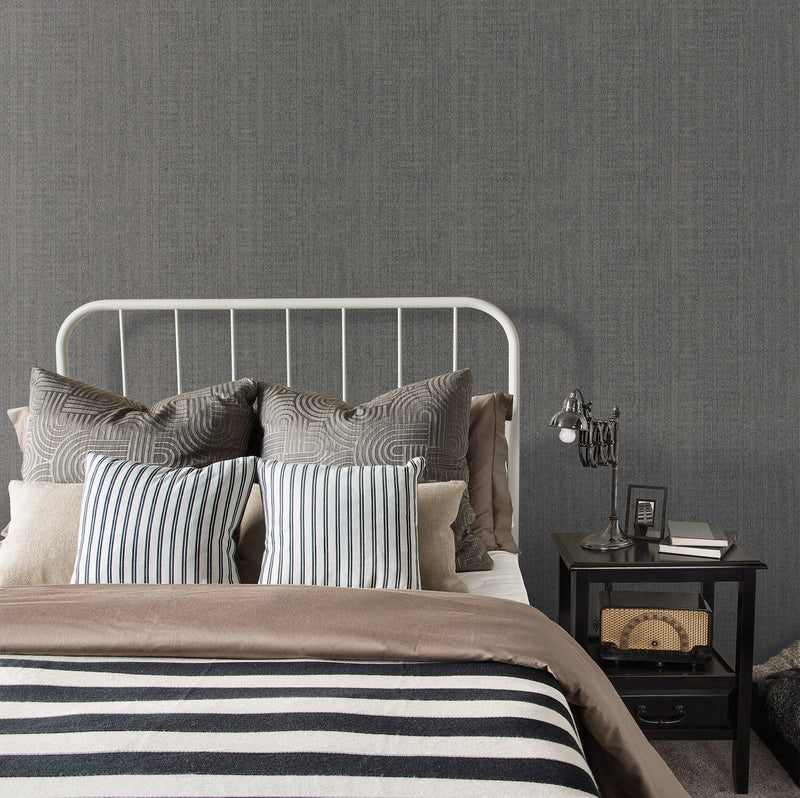 media image for Moss Stripe Wallpaper in Charcoal from the Bazaar Collection by Galerie Wallcoverings 281