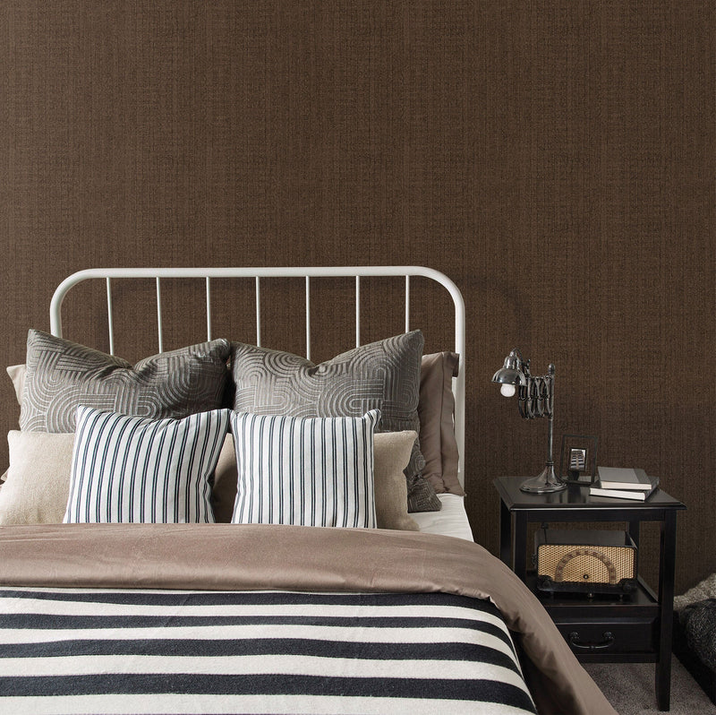 media image for Moss Stripe Wallpaper in Dark Brown from the Bazaar Collection by Galerie Wallcoverings 28
