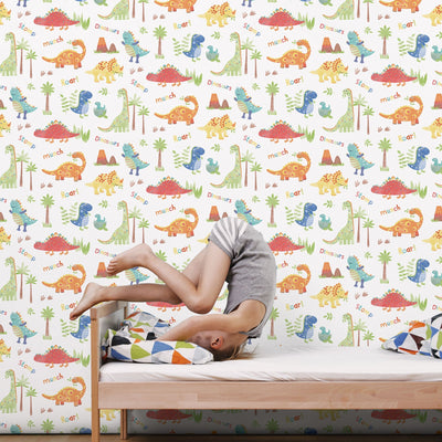 product image for Dinosaurs Primary Wallpaper from the Tiny Tots 2 Collection by Galerie Wallcoverings 54