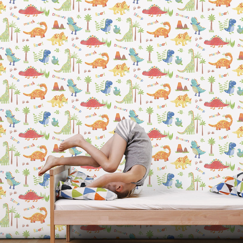 media image for Dinosaurs Primary Wallpaper from the Tiny Tots 2 Collection by Galerie Wallcoverings 28