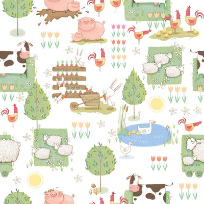 product image of Farmland Primary Wallpaper from the Tiny Tots 2 Collection by Galerie Wallcoverings 556