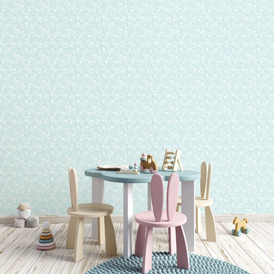 product image for Koala Leaf Turquoise Wallpaper from the Tiny Tots 2 Collection by Galerie Wallcoverings 87