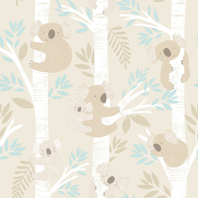 product image for Koalas Turquoise/Glitter Wallpaper from the Tiny Tots 2 Collection by Galerie Wallcoverings 32