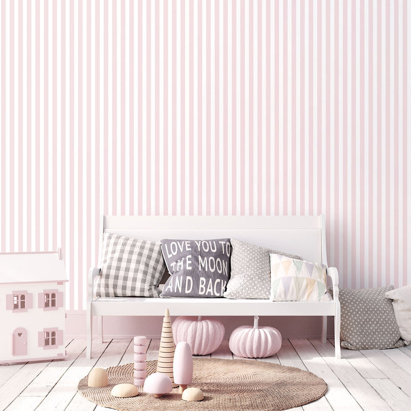 media image for Regency Stripe Pink Wallpaper from the Tiny Tots 2 Collection by Galerie Wallcoverings 236