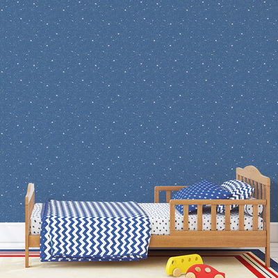 product image for Space Sidewall Cobalt/Glitter Wallpaper from the Tiny Tots 2 Collection by Galerie Wallcoverings 63