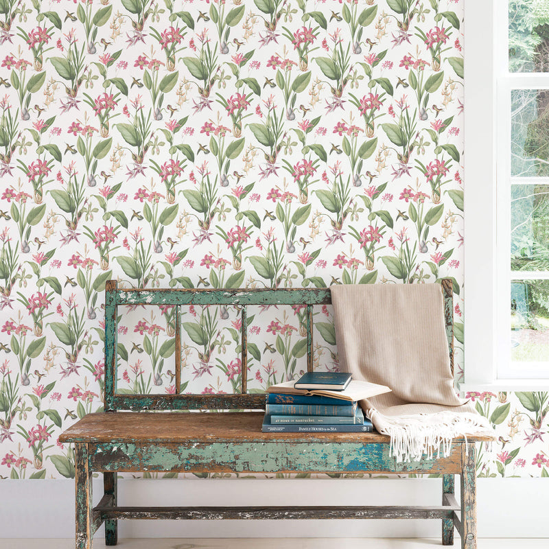 media image for Cottage Botanical Pink Wallpaper from the Secret Garden Collection by Galerie Wallcoverings 29
