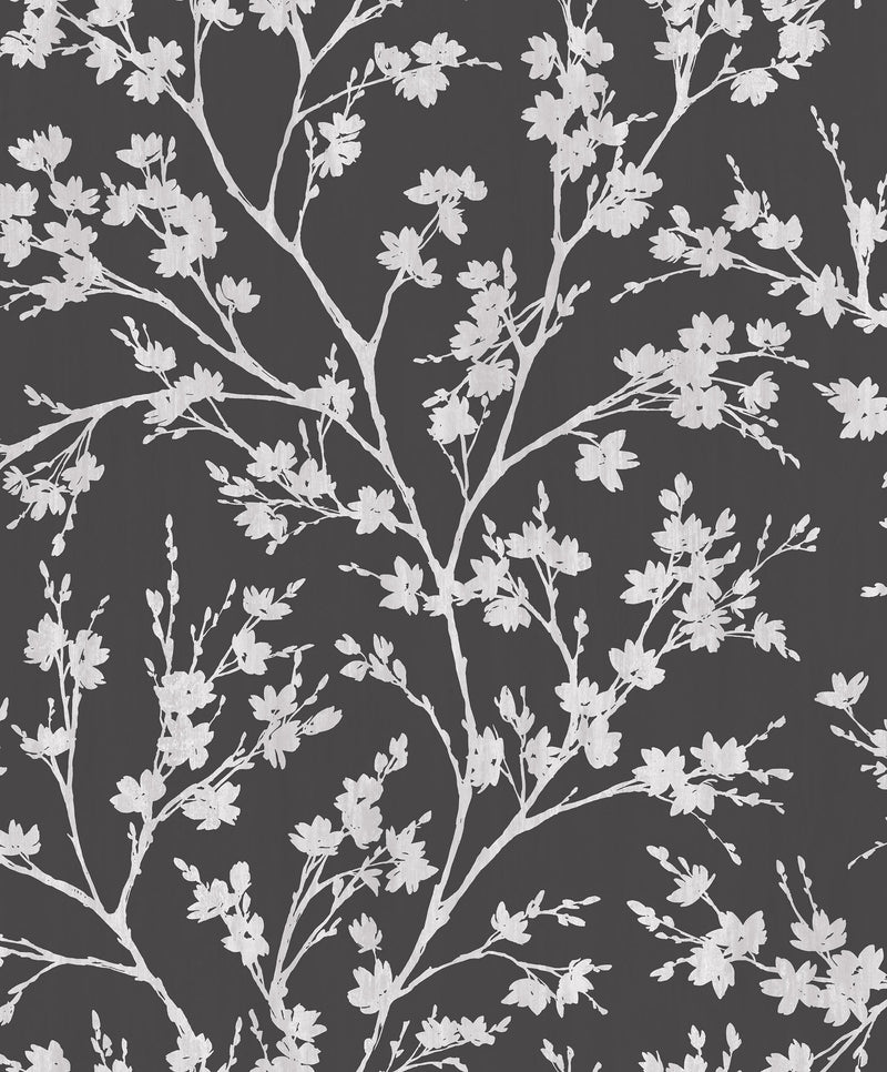 media image for sample wispy branches black wallpaper from the secret garden collection by galerie wallcoverings 1 286