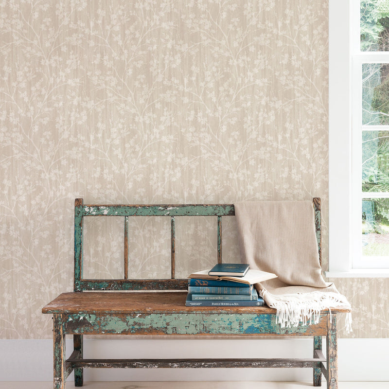 media image for Wispy Branches Taupe Wallpaper from the Secret Garden Collection by Galerie Wallcoverings 23