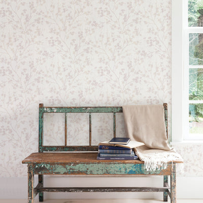 product image for Wispy Branches White Wallpaper from the Secret Garden Collection by Galerie Wallcoverings 46