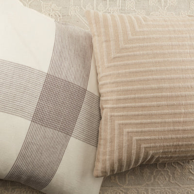 product image for Neutra Geometric Pillow in Light Taupe 22