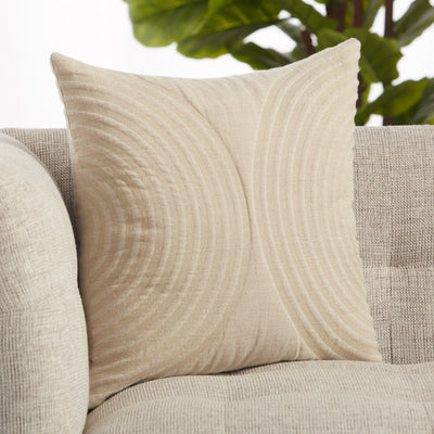 product image for Lautner Geometric Pillow in Light Taupe 72