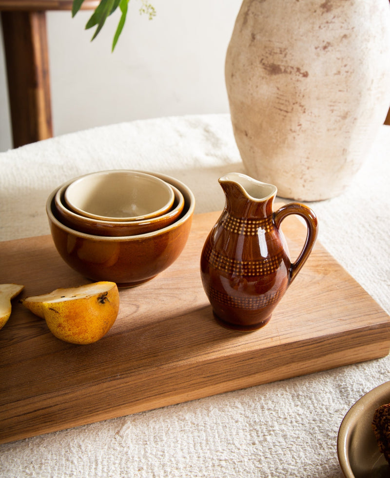 media image for Vintage Brown Glaze Bowls 3 217