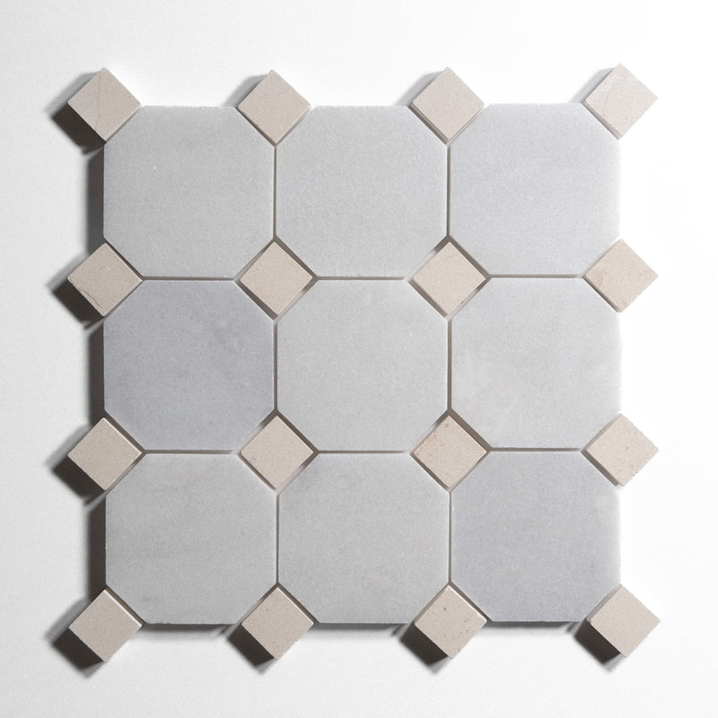 media image for glacier white 4 octagon by burke decor gw4oct sg 2 227