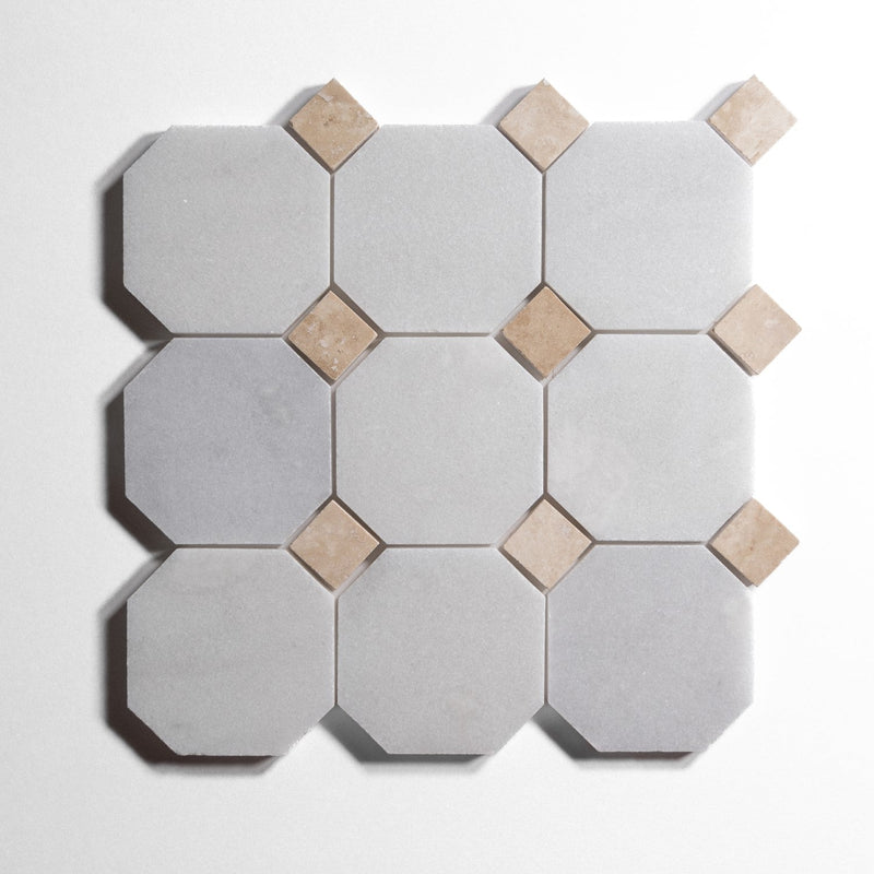 media image for glacier white 4 octagon by burke decor gw4oct sg 11 266