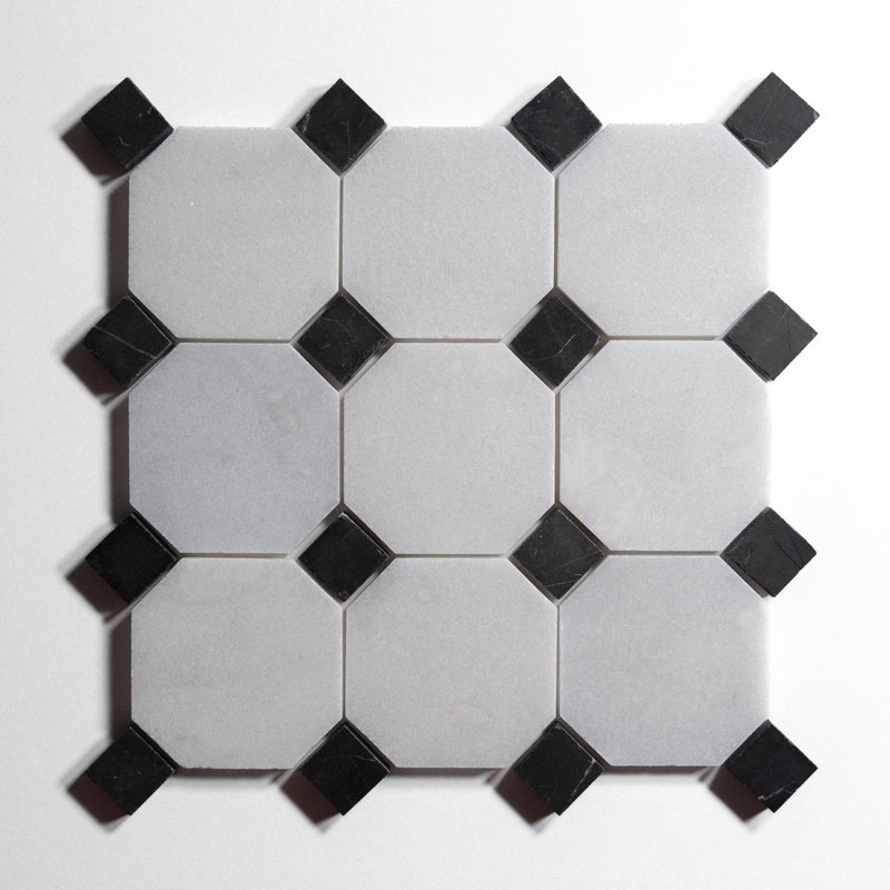 media image for glacier white 4 octagon by burke decor gw4oct sg 3 24