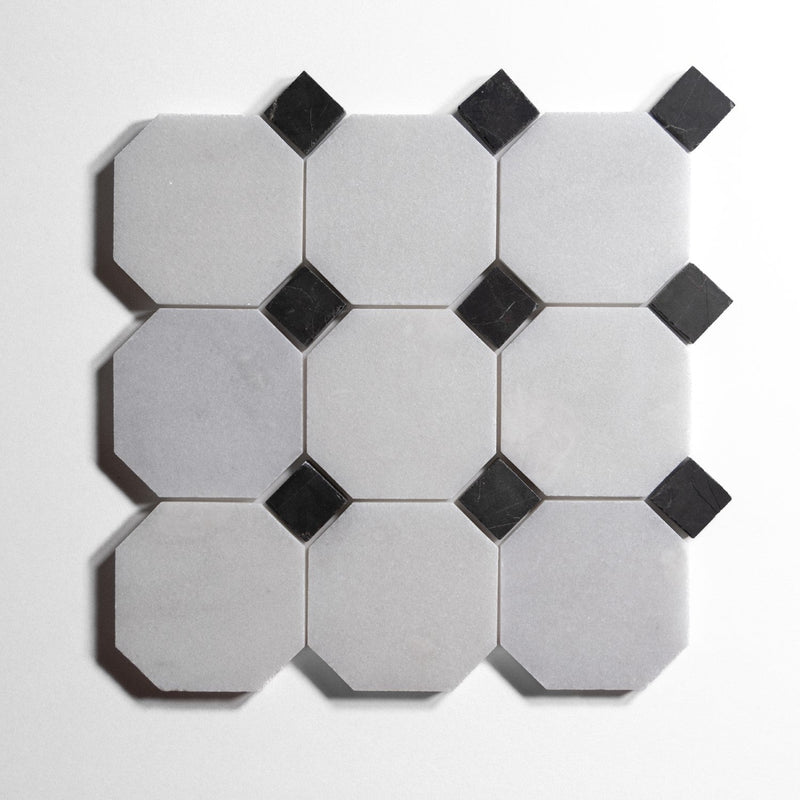 media image for glacier white 4 octagon by burke decor gw4oct sg 4 250