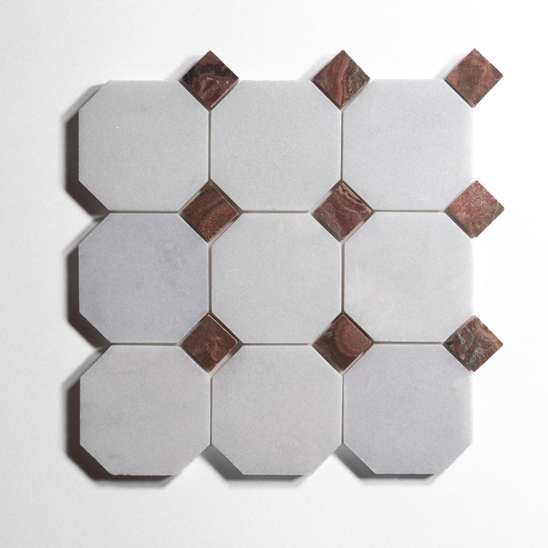 media image for glacier white 4 octagon by burke decor gw4oct sg 7 24
