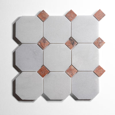product image for glacier white 4 octagon by burke decor gw4oct sg 9 87