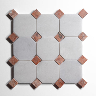 product image for glacier white 4 octagon by burke decor gw4oct sg 8 85